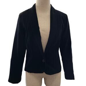 Vintage Black Velvet Blazer Women’s Size 10 Dark Academia